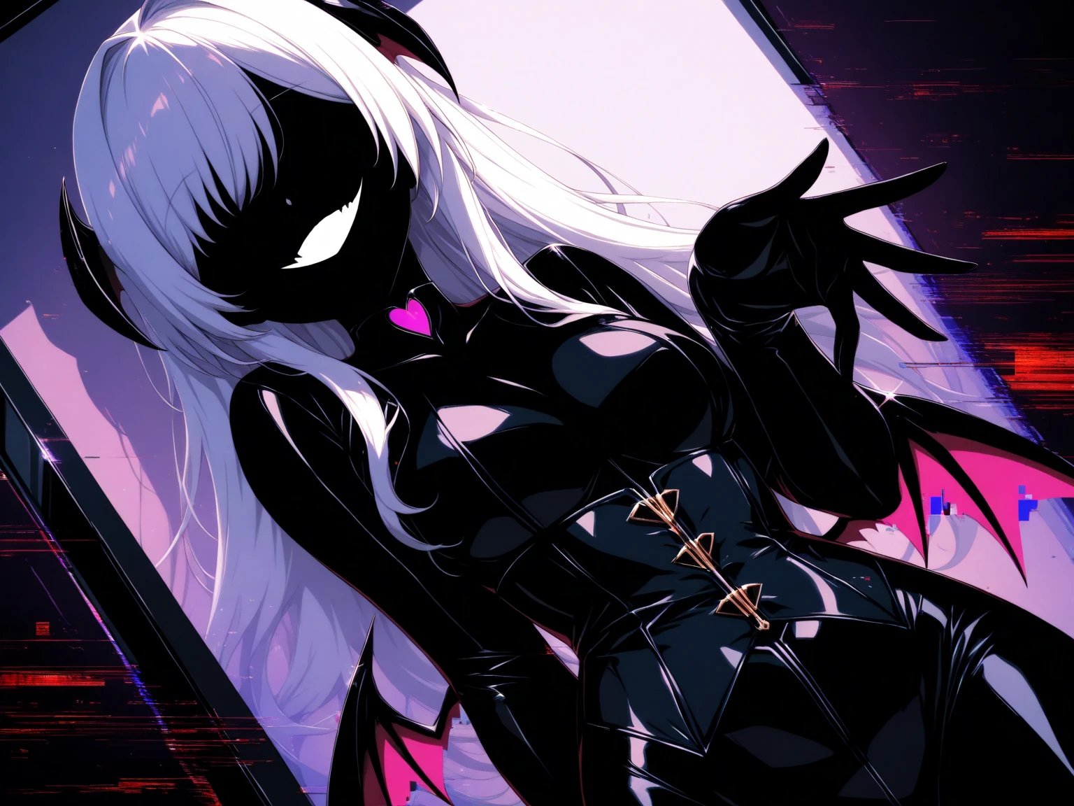 Black full body suit 5 year old girl seductiv a smile succubus Playing with feet