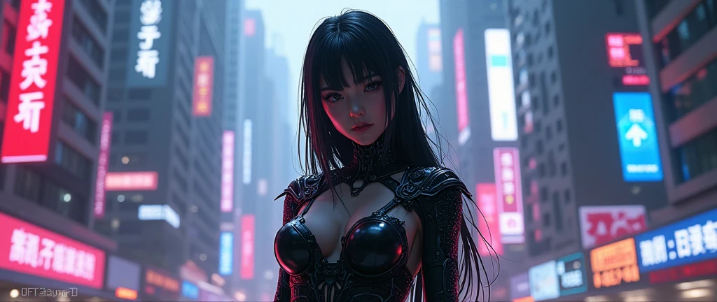 cherry, 1 girl, Alone, old, glisis, blue eyis, guantis, Love, iscote, jewelry, weapon, is, pendientis, mole, 2 cañonis, (mono:1.2), feathers, mole under the mouth, future city background, (realist:1.2), (Realism), (obra maistra:1.2), (Best Quality), (ultra detailed), (8k), (Intricate), (Whole body:1), (85mm), light particles, Turning on, (Very detailed:1.2), (detailed face:1.2), (gradientis), SFW, showy, (detailed eyes:1.5), (antecedentis detallados), (third party rule_Composition:1.3), (Line of action:1.2), beautiful face, highly detailed face, Very detailed skin, skin pores, subsurface dispersion, (realist pupils), medium chest, full face blush, full lips, antecedentis detallados, depth of field, volumetric Turning on, sharp focus, absurdities, realist proportions, good anatomy, (realist, hyperrealist:1.4), 16k hdr,