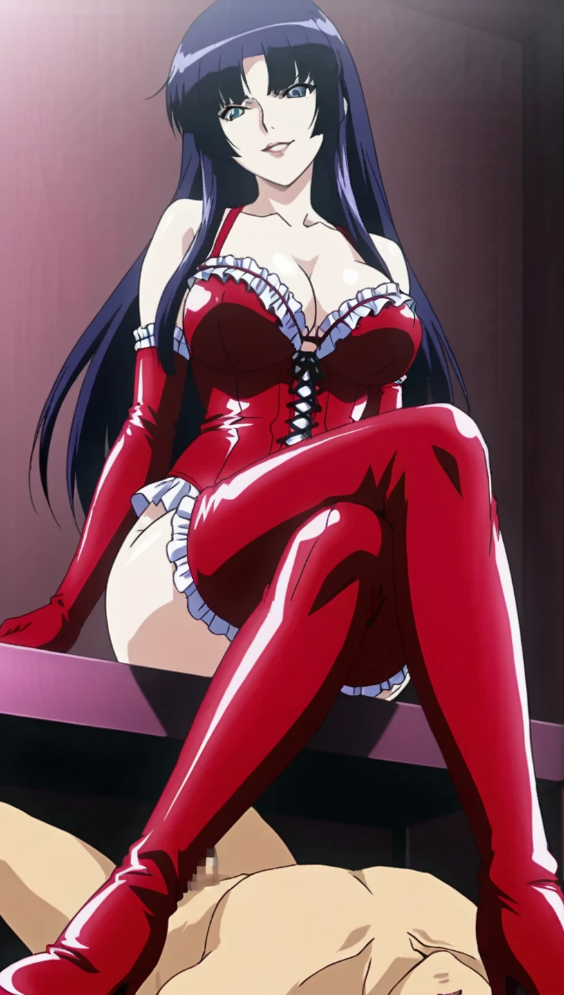 Yankee sitting、Poop sitting、(((open legs:1.4)))、(((Wide-open legsでしゃがむ)))、(((Squat with your legs spread in an M-shape)))、BDSM、Queen、mistress、(((One girl)))、solo:1.8、(((Red latex elbow gloves:1.4 )))、(((Red latex corset dress:1.4)))、(((The corset dress is decorated with beautiful lace.)))、(((Corset dress with shoulder straps)))、(((Red latex tight mini skirt:1.4)))、(((Red Thigh Boots)))、(((Black fishnet stockings:1.2 )))、(((Stiletto heels:1.4)))、(((Black latex panties)))、(((Black latex bra)))、(((Black leather collar)))、(((sexyなポーズ:1.4 )))、Wide-open legs:1.2、(((Erotic)))、(((Cowboy Shot)))、Highest quality, masterpiece, Very detailed,One Girl, ((Rose)), (vine), cage, bandage, Red rope, (Detail Light), falling Rose petals, Boa Hancock, (Browsing Caution:1.8), (masterpiece:1.5), Detailed Photos, sexy, (8K, Realistic, Highest quality: 1.4), (One Girl), Beautiful Face, (Anime realistic face), (Black Hair, Long Hair: 1.3), Beautiful Hairstyles, Realistic eyes, Beautiful details in the eyes, (Realistic Skin), Beautiful Skin, (sweater), Absurd, charm, 超High resolution, Ultra-realistic, High resolution, Golden Ratio, (Sexually excited:1.5)、shut up、Gazing at the audience、(((Sulky face:1.2)))、(((Frowning:1.2)、(((smirk)))、Cold Stare:1.2、blush:1.2、Sweating profusely