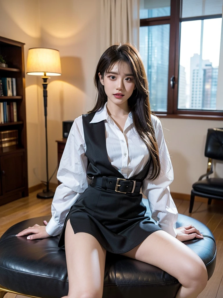 disorganized, RAW photo, very delicate and beautiful, masterpiece, highest quality, ultra high resolution, 32K, surreal, super detailed, perfect anatomy, perfect figure, super dense skin, Highly detailed CG 8k wallpaper, 20's, very slim body, tight waist, very small head, very small face, delicate facial features, tearful mole, earrings, thin legs, (very huge round breasts:1.2), full body shot, 1 girl, short hair, (wavy hair:1.2), (school uniform:1.2), (blazer:1.2), wet clothes,