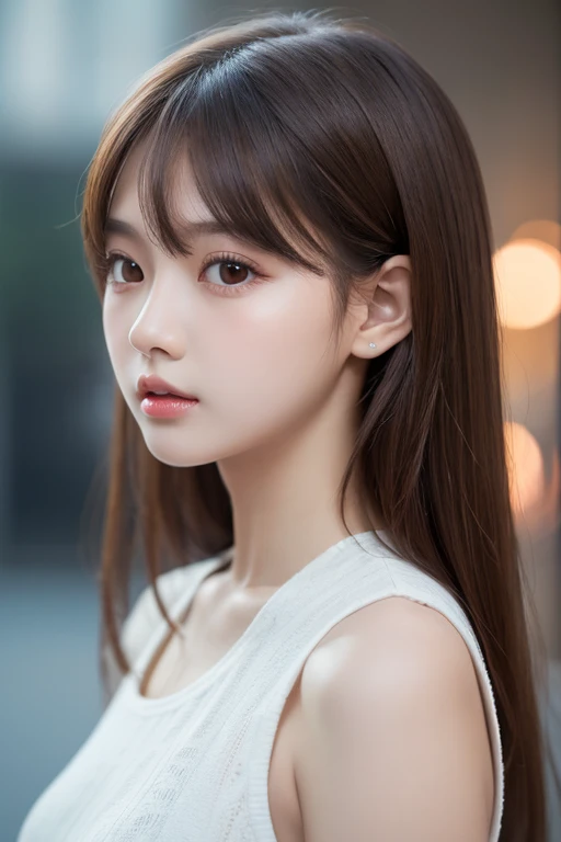 whole body, Highest quality, shape, Very detailed, finely, High resolution, 8k wallpaper, 完璧なダイナミックな構shape, Beautiful and beautiful eyes,She&#39;s a gal,,blonde, Random Cute Hairstyles, Super big breasts, Natural color lip,Beach, Random cute poses,Heavy makeup,