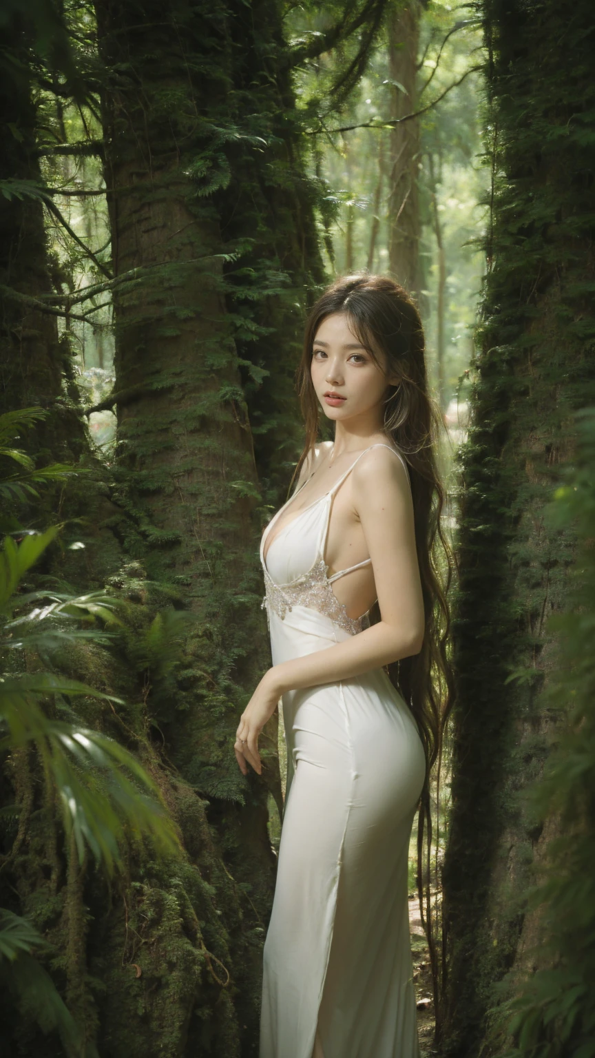 (best quality,4k,8k,highres,masterpiece:1.2),ultra-detailed,realistic,beautiful and confident girl with long flowing hair,natural and soft lighting,tasteful nudity,subtle and elegant poses,smooth and flawless skin,vivid colors,impressionist style,romantic atmosphere,serene garden setting,lush green foliage,delicate flowers in bloom,dappled sunlight filtering through the trees,ethereal and dreamlike scenery,harmonious composition,sensual and gentle expressions.