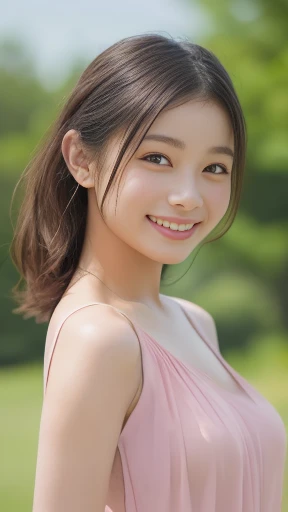 (8k, top quality, masterpiece: 1.2), (realistic, photorealistic: 1.37), super detailed, girl single, cute, solo, midnight, beautiful detailed sky, detailed café, sitting, date, (blush), (smile: 1.15), small breasts (mouth closed), beautiful fine eyes, floating hair NovaFrogStyle, back open dress