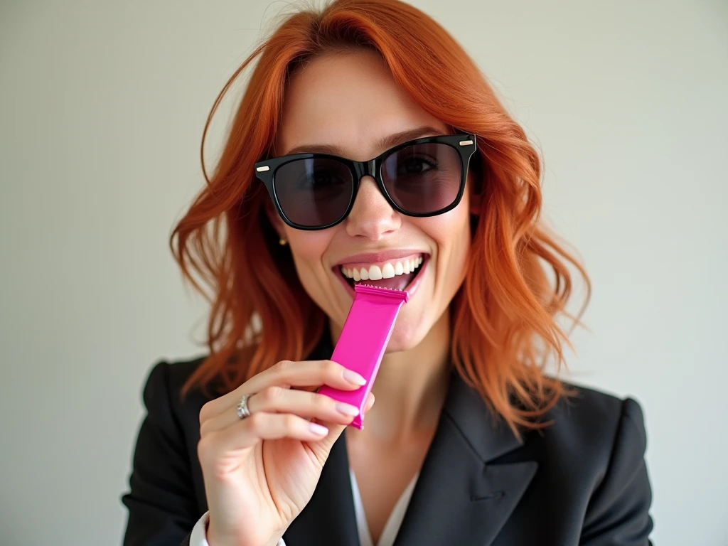Vibrator prank in public,Busty women in public,She leaned forward.,(She closes her eyes),she yawns,Hand holding a pink remote control outside the frame,She wants me to stop using the vibrator