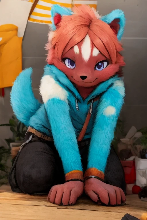 "Unique,Cute fluffy fox detective boy,tmasterpiece,Best picture quality,high-class details,Gorgeous and exquisite picture,Gold eyes,Black pupils and thick eyebrows,Wearing glasses,Wear a hoodie and pants,Wears gray-black two-tone fur,Keep your eyes on the audience,Lifelike fluffy tail,The background is well thought out,Create a happy and cheerful atmosphere。"