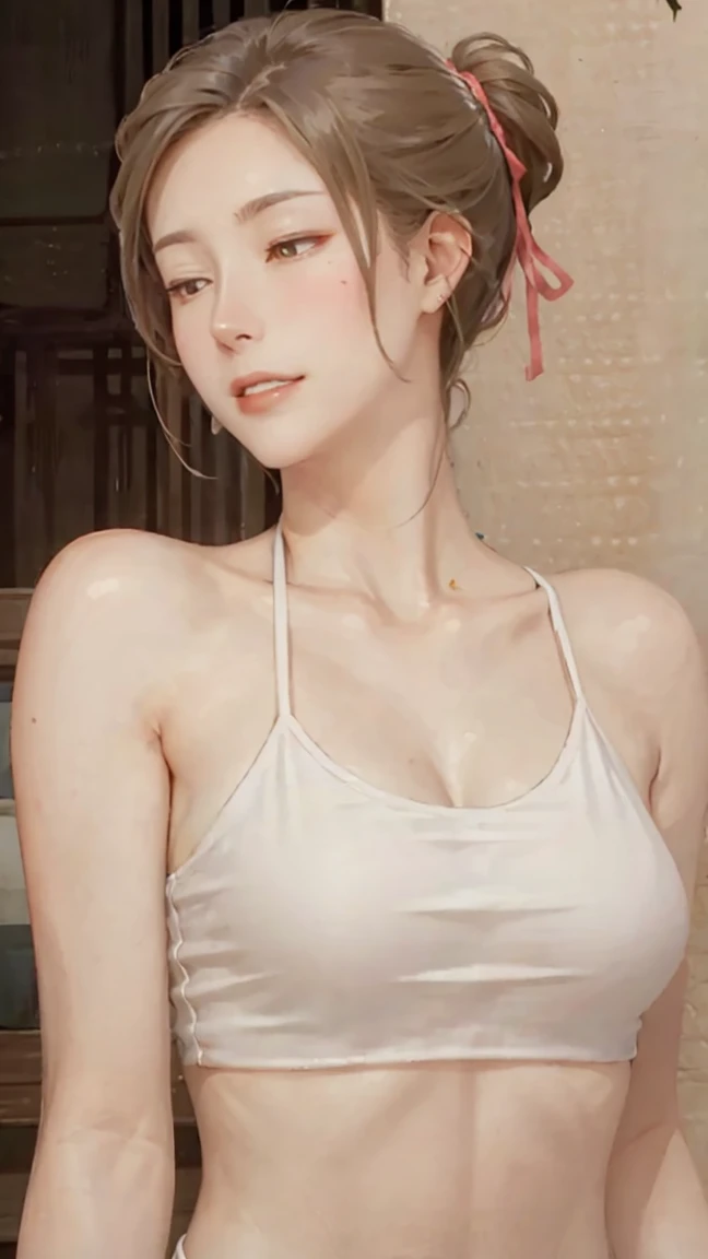 (Very detailedな CG Unity 8k 壁紙), (masterpiece), (highest quality), (Very detailed), (Best illustrations), (Best Shadow), (Absurd), 
BREAK
girl, Sweat, vapor, Center of chest, Browsing Caution, shy, View Audience, 