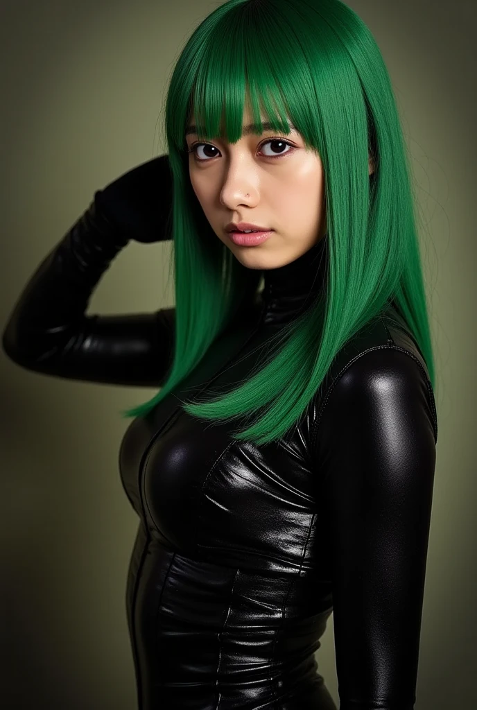 anime girl in a black outfit with a sword in her hand, very beautiful cyberpunk samurai, digital cyberpunk anime art, anime cyberpunk art, cyberpunk anime girl mech, cyberpunk anime girl, cyberpunk anime art, female cyberpunk anime girl, cyberpunk geisha, digital cyberpunk - anime art, cyberpunk samurai, anime style 4 k, badass anime 8 k, cyberpunk anime girl in hoodie, beautiful south korean woman, korean girl, beautiful young korean woman, korean woman, heonhwa choe, korean women's fashion model, sexy look, big breast, sexy pose, show breast, light green hair