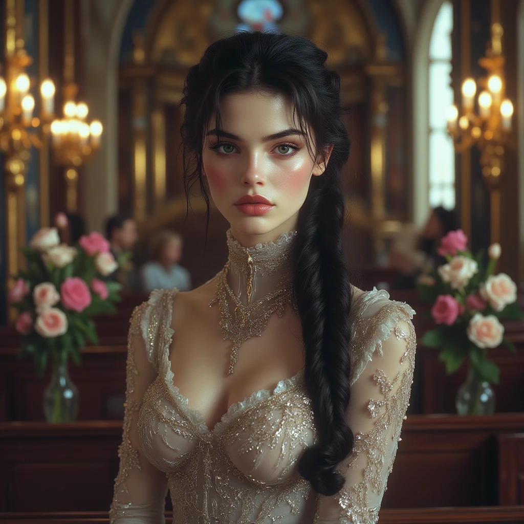 best quality, masterpiece, (realistic:1.2), young Keira Knightley as white queen, detailed face, detailed eyes, detailed floating hair, strict expression, detailed skin, intricate white queen dress, dramatic, vibrant, sharp focus
