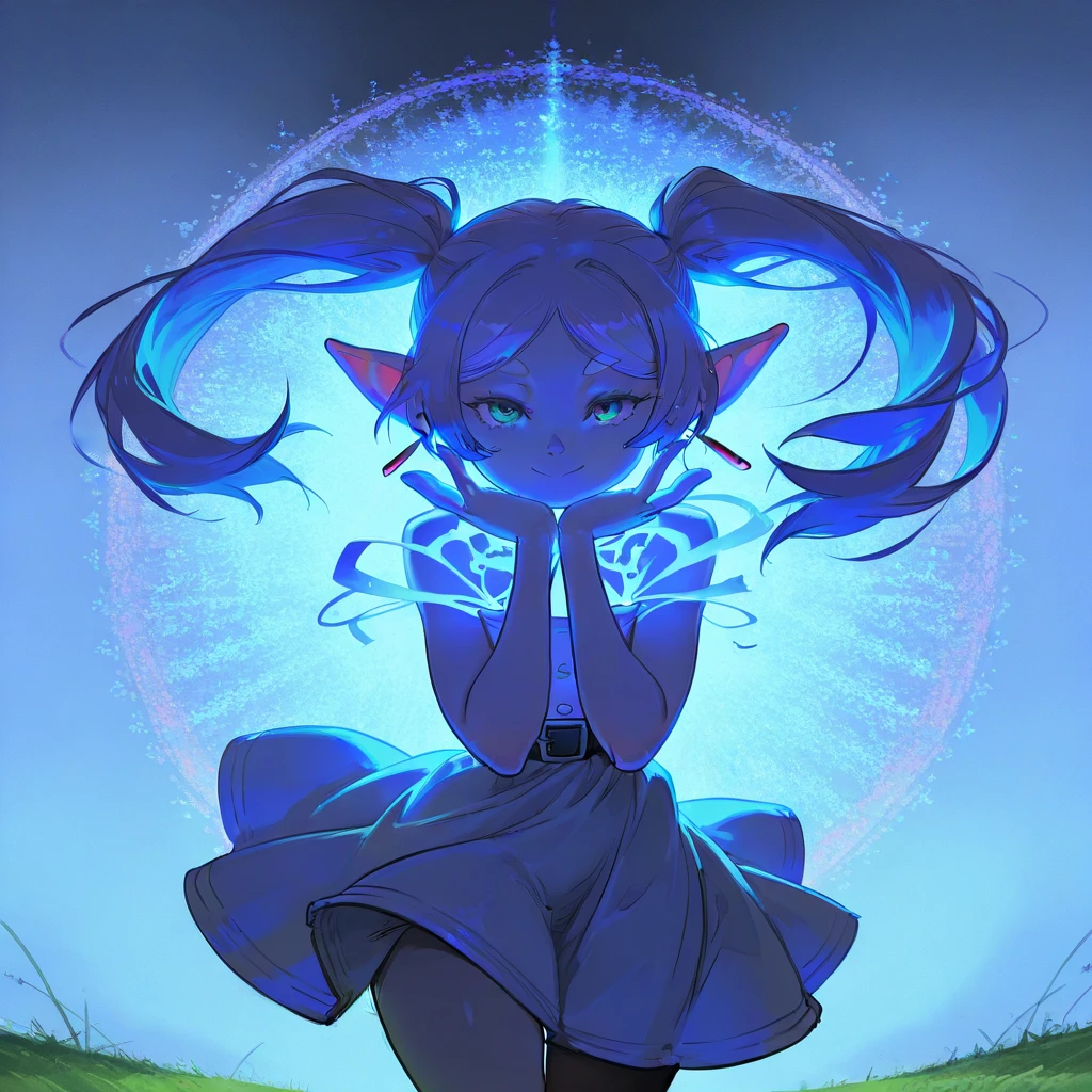 1girl, long hair, faerie, bioluminescent forest, glowing wings, (blurry background, blurry foreground, depth of field, ambient lighting:1.3), (bioluminescence:1.3), ethereal glow, night, starry sky, detailed face, lightning