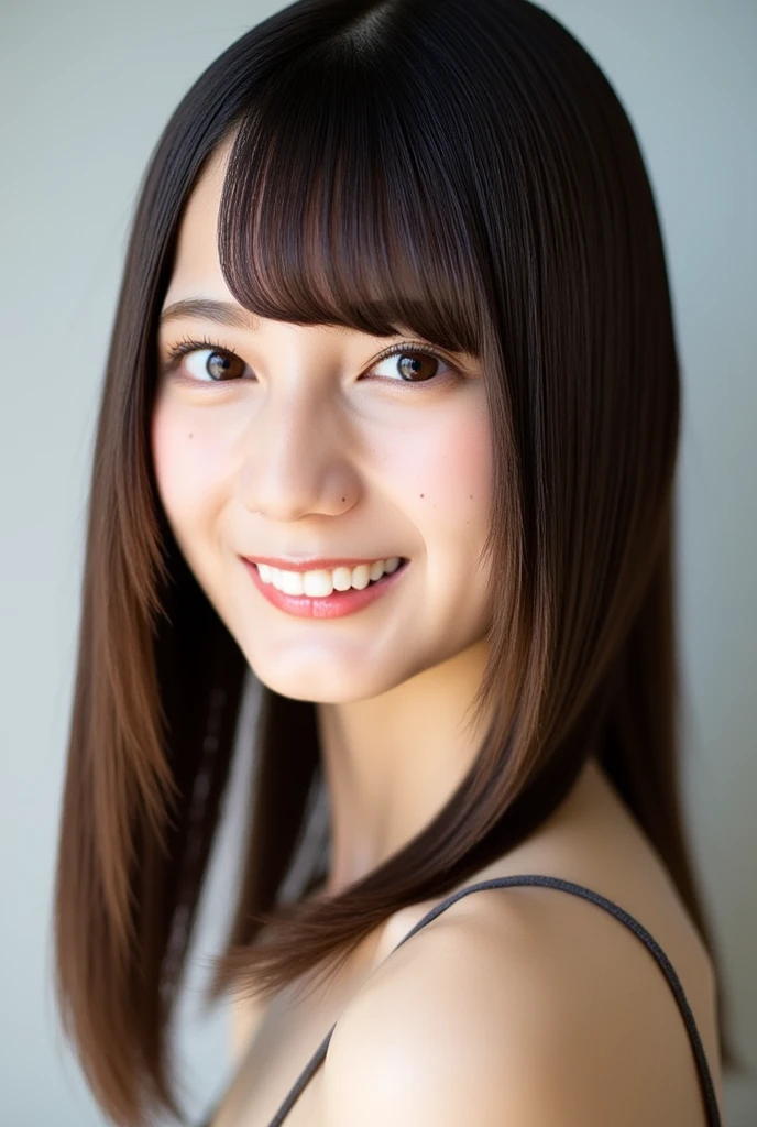((bestquality)), ((masterpiece)), (Detailed), perfect face,Japanese girl with a young face,small blue eyes,Celebrity nose,Smile at the corners of your mouth.,gray twintail hair,Milky white,naked,creampie on pussy