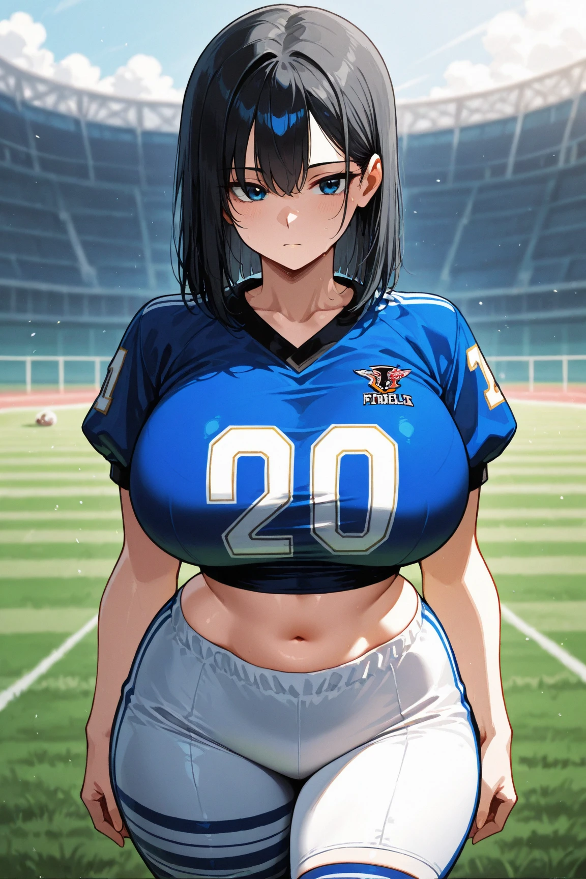Huge breasts Sports uniform weraing goth girl