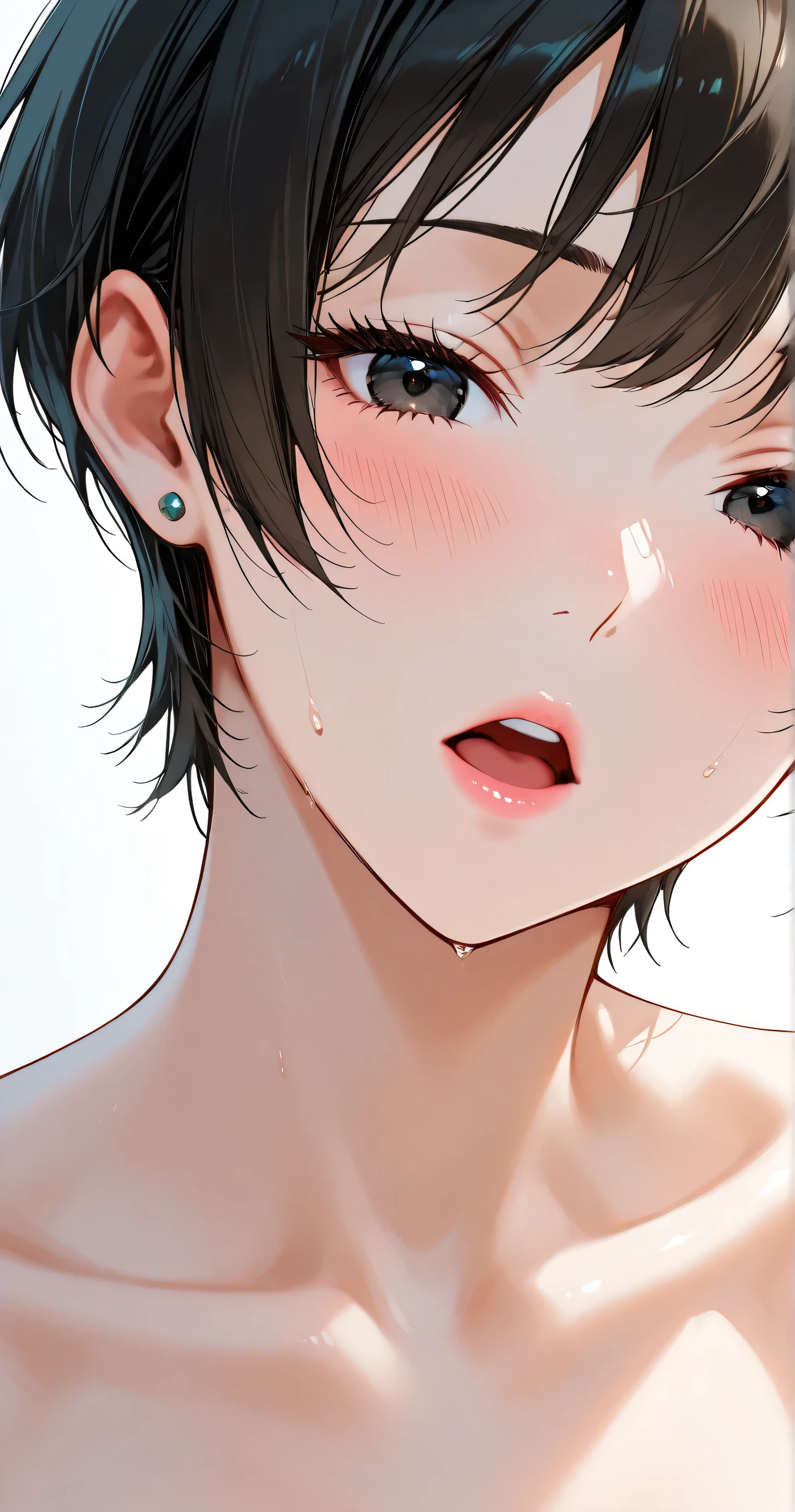 score_9, score_8_up, score_7_up,source_anime, high res image,masterpiece,best quality,adult woman,cute face,clear skin,shiny hair,ultra detailed eyes,simple background, lotion play, lotion,nude,penis,handjob
