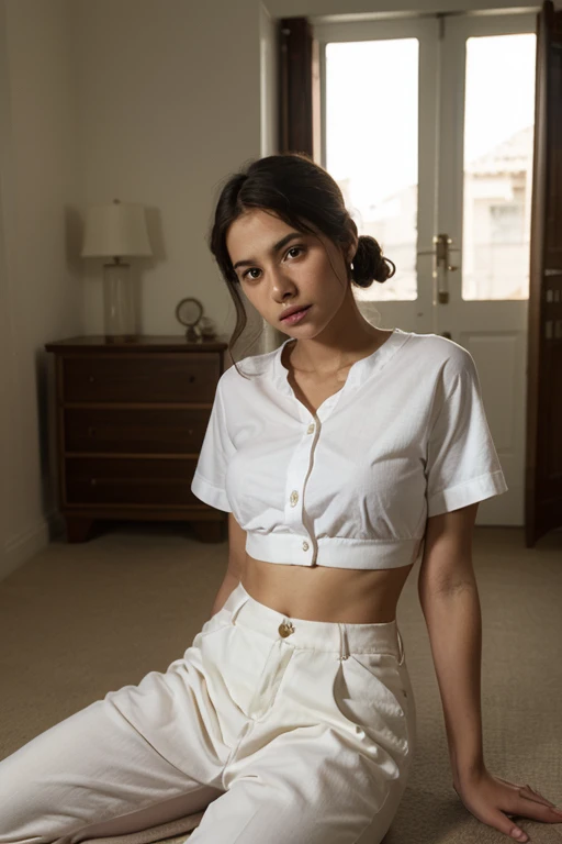 A refined description of the scene you described:
A woman in tight black shorts with hair braided in a complex and elegant style is depicted in a stunning scene. Your braided hair displays a variety of patterns and textures, demonstrating skill and art in creating the hairstyle.
The woman is portrayed with a confident and proud posture, destacando sua beleza e autenticidade. Your facial features are distinct and expressive, reflecting your individuality and inner strength.
The scene is softly lit, highlighting the details of the braided hair and the beauty of the woman. Your presence is captivating, conveying a sense of grace and determination.
This depiction of a black woman with braided hair is a celebration of black culture and beauty., capturing the elegance and pride of a traditionally significant hairstyle.
