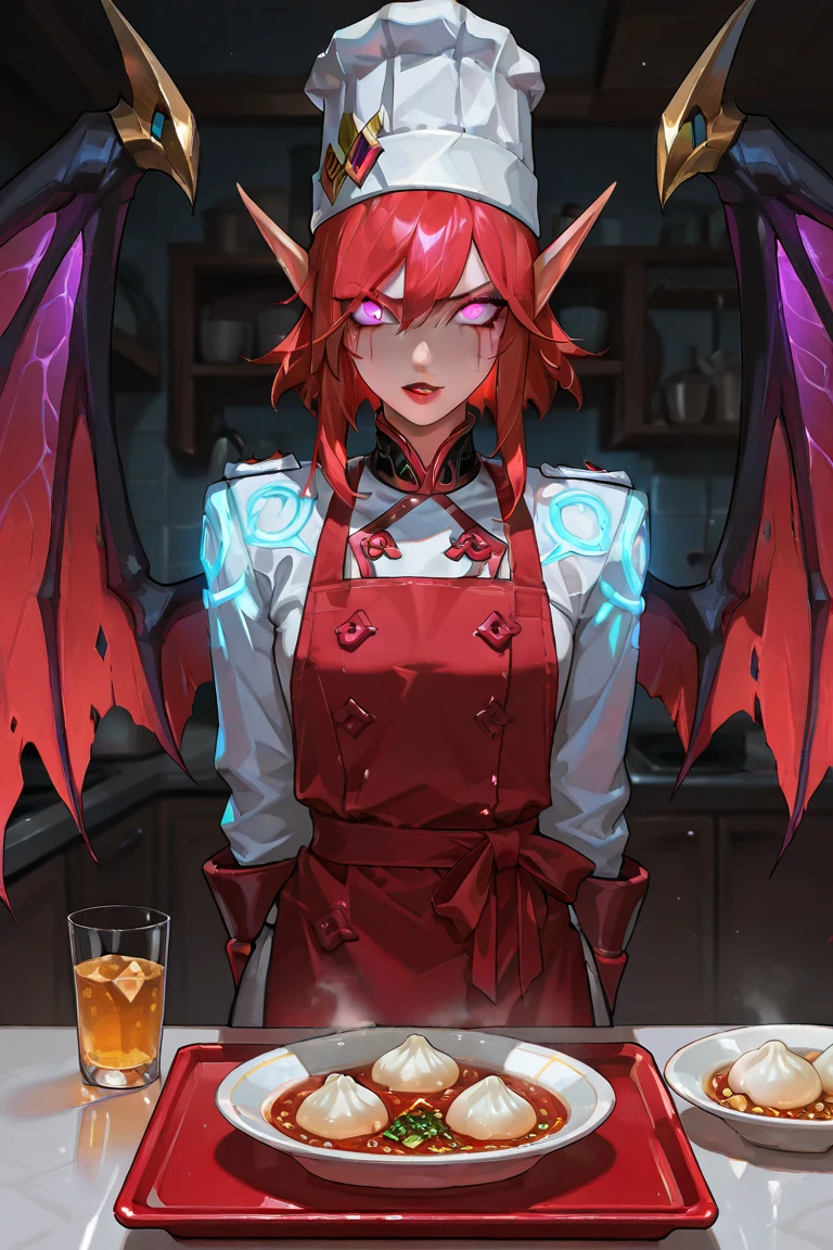 <lora:darkWillowDota2WIPNSFW_v02WIP5epoch:1>, best quality, masterpiece, 1girl, solo, mireska dark willow, dota 2, dark willow, wings, detailed background, bunny outfit, (bunny ears), champagne tray, colorful lights, dark club
