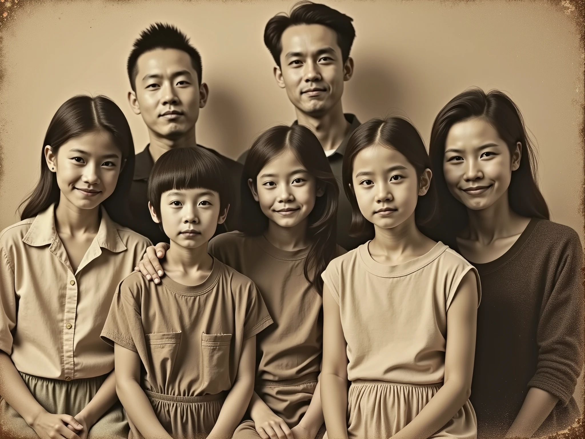 An old group photo of the family