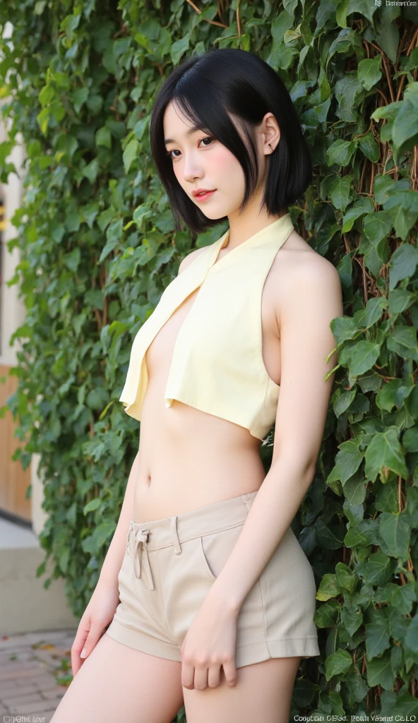 ((masterpiece, best quality)),((highres:1.2)),1 Girl, solo, Cowboy Shot, Blurred Background, ((flat chest:1.2)), Thighs, ((topless:1.2)), pussy, (naked), (((Fantastic Pose:1.2))), ((pixie cut:1.2))
