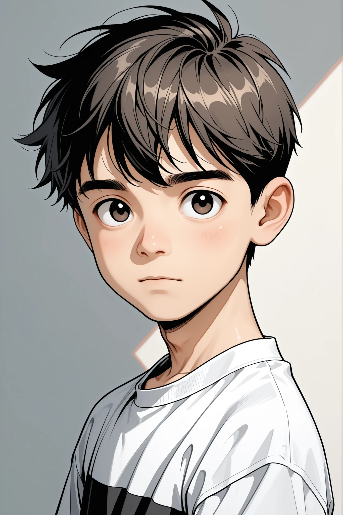 high quality, background, Korean elementary school boy, portrait, Bust shot