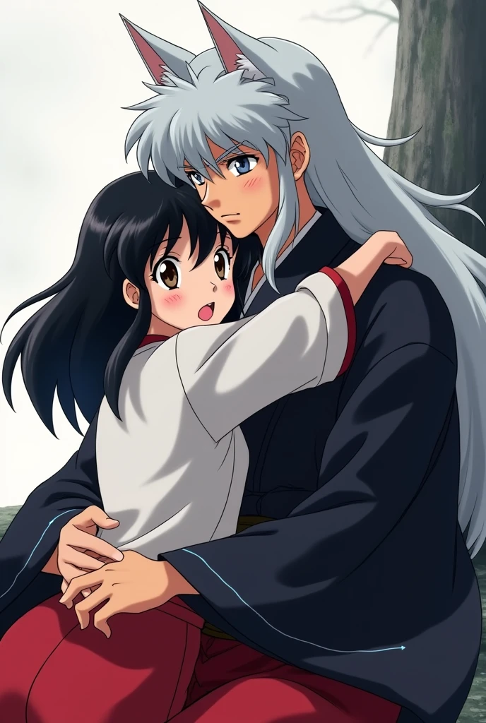 Momo Yaoyorozu having sex with a white haired boy. 