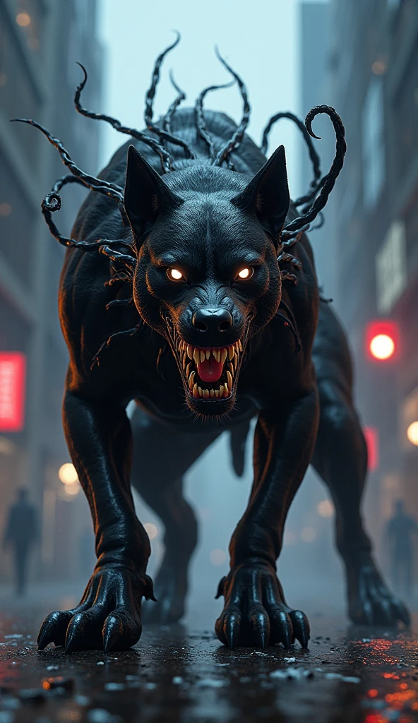 Creepy animatronic, wolf,