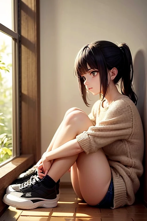 (random porn pose),(random hairstyle),(Highest image quality,(8k),ultra-realistic,best quality, high quality, high definition, high quality texture,high detail,beautiful detailed,fine detailed,extremely detailed cg,detailed texture,a realistic representation of the face,masterpiece,Sense of presence),sweater,tight mini skirt,stockings,Engineer boot