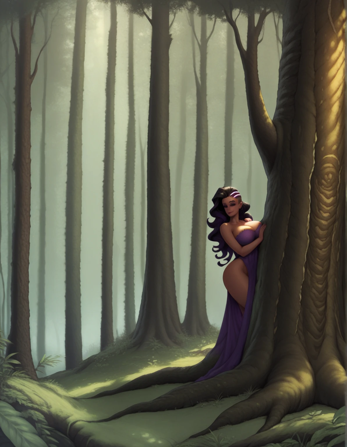 1 naked Amazon woman ,walking nude with her outfit broken, walking by the river under the heavy rainy night at the jungle, long black beautiful hair,nice beuatiful breasts, curvy body shape,very hairy vagina whole body wet drippingwater, Full body view picture