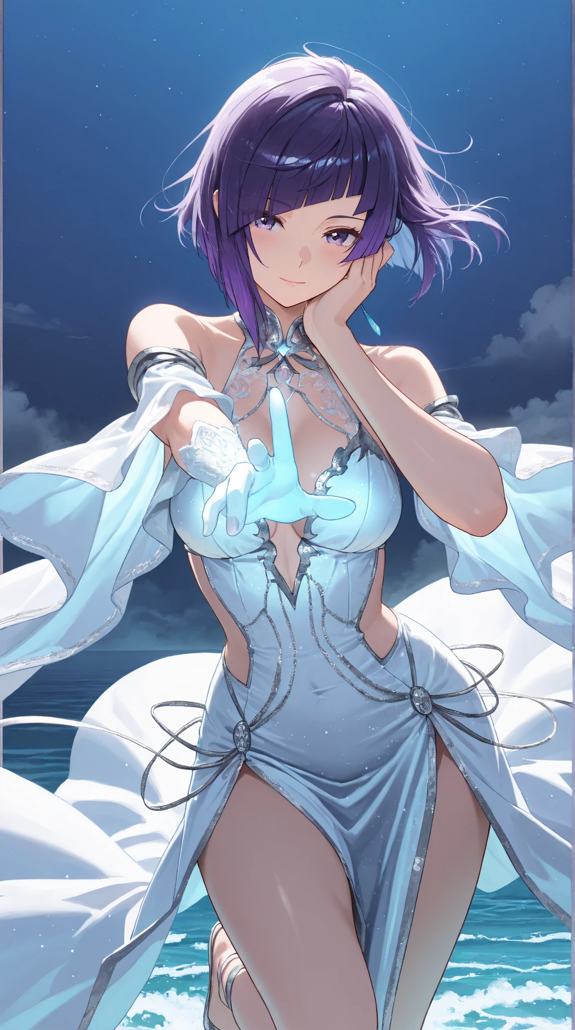 1 girl, bright, multicolored hair, ponytail, saleme, head mask, side light, light particles, wallpaper, big, plump, quiet, mature, sexy, (((disheveled hair)), (beautiful white young beautiful girl), purple hair, pink eyes, beautiful eyes, hair between eyes, asymmetrical bangs, hair behind the ears, hair above one eyebrow, delicate facial features, (delicate and beautiful)), (fantasy), (( rainbow)), (liquid), best shadows, lens flares, pastel colors, masterpieces, high quality, high resolution, only child, halo, bangs, long hair, hair flowers, idols, swimsuits, hair ornaments, solo, close-up,
