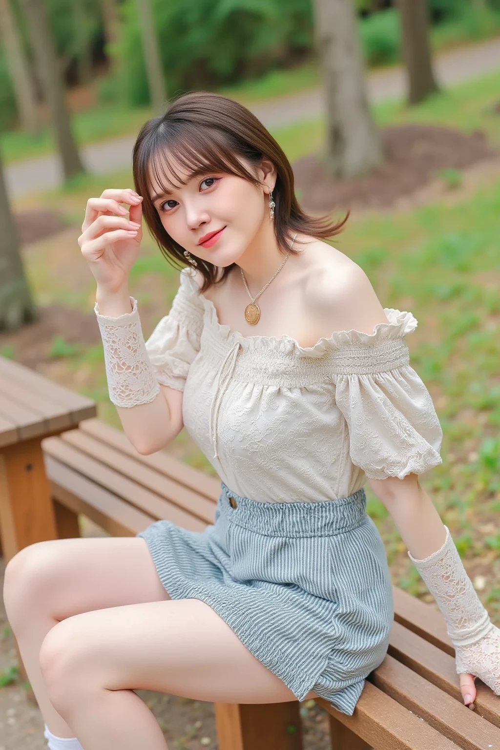 two girls, two girls, amusement park、pretty girl、14 years old, smile, The skirt of a summery mini dress flips and lifts in the wind.、hair blowing in the wind、thighs, panties、8k, masterpiece, high detail, high quality, High resolution, 最high quality,