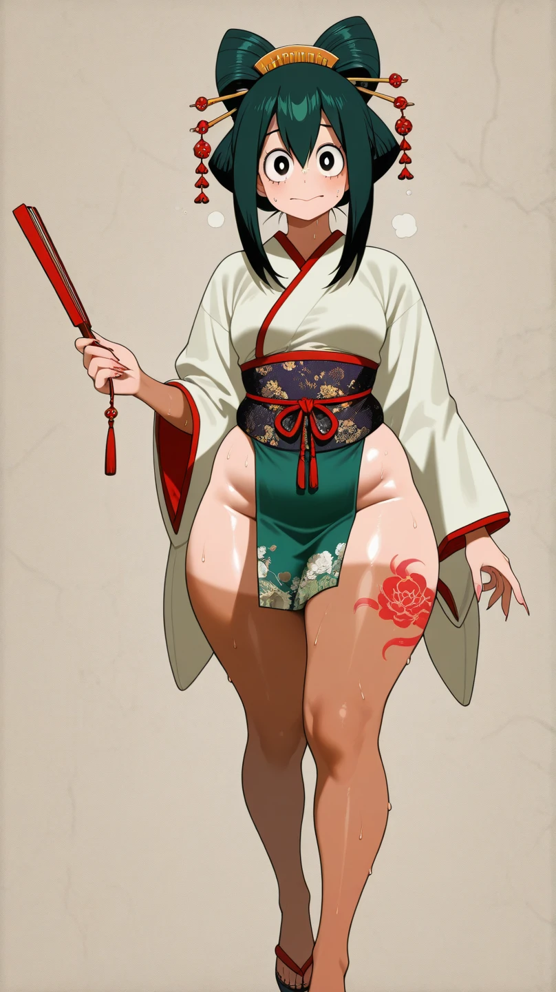 Draw a picture of Pan Jinlian wearing a belly pocket