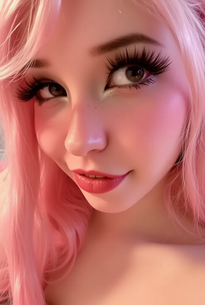arafed woman with pinkes Haar and a hat sticking out her tongue, belle delphine, long Kaugummi-Haare, cute girl with short pinkes Haar, with pinkes Haar, long flowing pinkes Haar, long pinkes Haar, pink girl, pinkes Haar, flowing pinkes Haar, Kaugummi-Haare, huge pinkes Haar, light pinkes Haar, pink wispy hair, amouranth