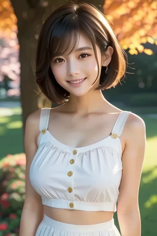 Highest Quality, ((masutepiece)), ((Maximum level)), ((extra fine)), ((Extremely delicate and beautiful)), Dynamic Angle, floating, (Beautiful detailed eyes), (Detailed light), (1ultimate beautiful mature Woman), (medium breasts:1.5), (short brunette Hair), dark brown sparkling eyes, short brunette hair, medieval barmaid, natural, leather dirndl, in a village, (Sunlight), (Painting), (sketch), (flower), slight smile, Pastel colors, FULL ANATOMY, Upper body, extremely detailed beautiful face