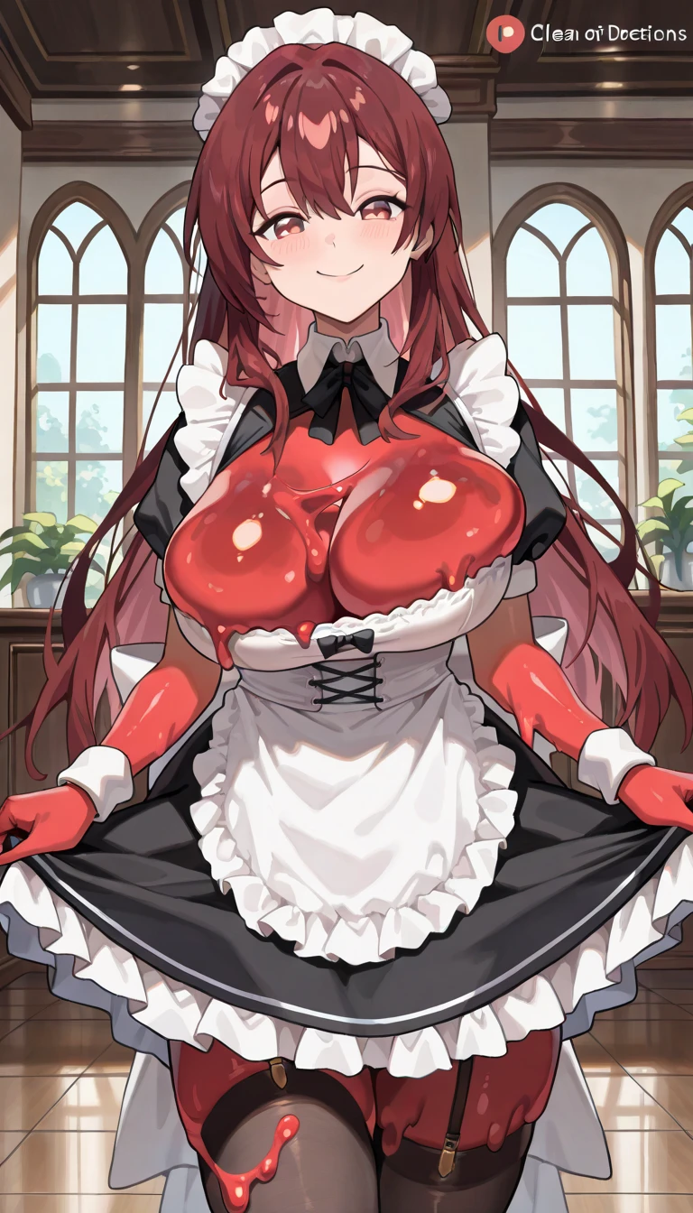 Browsing Caution、Highest quality、masterpiece、(software:1.5), 、((maid:1.5)))、(side ponytail:1.2)、bangs、asymmetry、Round eyes、(pointy breasts:1.5、Super huge breasts:1.1)、How stupid, liar, Sloppy body、obesity、detailed, (Girl trembling with sexual climax:1.5)、tearsが溢れている、Sticking out tongue,saliva,tears,Ahegao、confusion、color、((Lots of naked men:1.6))、((Surrounded by men:1.5))、Blushing、Dungeons:1.5、Saliva、(vagina、SEX、Woman on top、Overflowing Sex Fluids)、Glossy body、(Tied up with rope:1.5、Collar with chain:1.2)、35-year-old woman