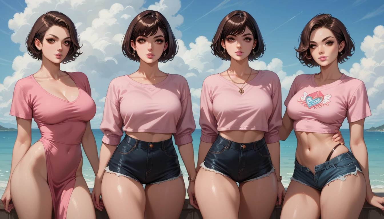 &Quot;((obra-prima), qualidade superior), illustration, 3DMM, cartoon style, 3d, 3d render, disney pixar render, Kinomoto Sakura, beautiful detailed girls, 2 girls, 3 girls, cute, charming look, blonde, brown hair, short hair, cabelo da antena, Dois lados para cima, bobes de cabelo, olhos verdes, one-piece school swimsuit, Outdoor exhibitionism,Half-undressed clothes, nudista, cameltoe, lado revelador de roupas, ginasta, ((flexible)), sardas, corar, olhar fixo no espectador, Rejeitar, (corpo perfeito), (perfectly proportions), roll, dia, sunlight, Tomoeda Primary School Garden, Petals, cherry tree, nuvem, Pink school backpack with hanging decorations, ArtbyNoise, melhor sombra, best ilumination, HDR, alta resolução, Foto bruta 8K, fotorrealista, Vibrando,
