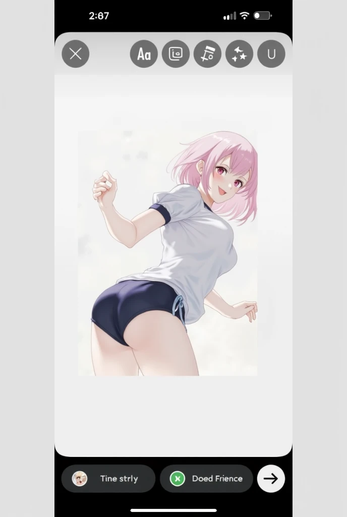 (superflat, flat shading, flat colors:1.1), (bedroom), 3girls, , child, flat chest, blonde hair, white t-shirt, (white panties), white overknee socks, smile, blush, standing, selfie, (bottom, from behind), view from below, (low angle), bright sunlight, best shadows, watercolor,