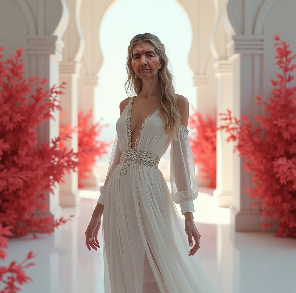 Combines the clothing of ancient Greco-Roman culture with the clothing of ancient China