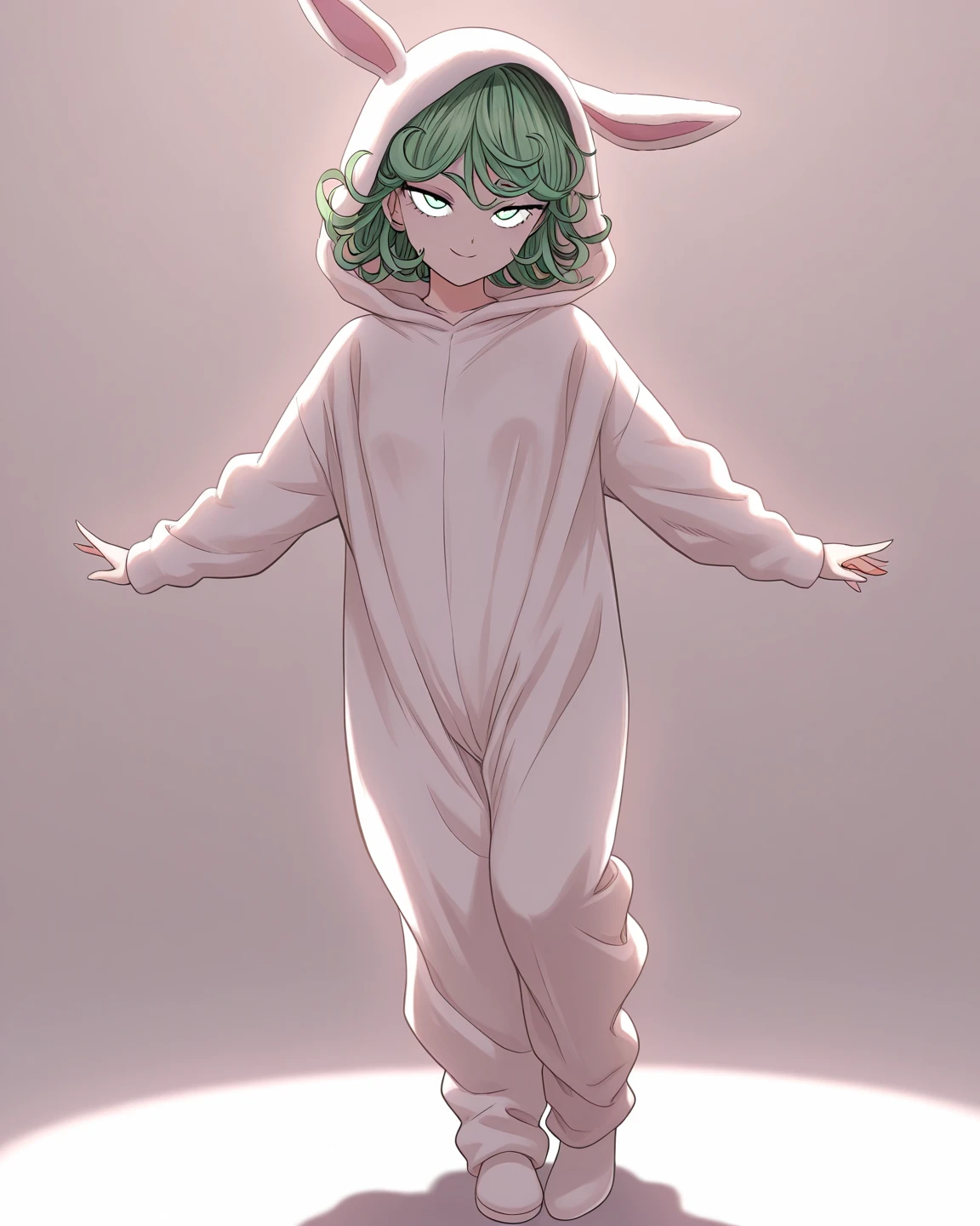 score_9,score_8_up,score_7_up, source_cartoon, source_furry, kemono style, ralsei from deltarune, Anthro furry goat boy, pink horns, pink eyes, feminine, femboy, tall slender body, fluffy body, hourglass figure, white furry body, wearing only his hat, green open cloak, pink thong, lying on a bed, bashful pose,