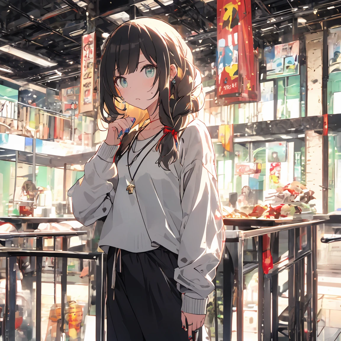 masterpiece、An ultra-high picture quality、ultra-quality、girl with、独奏、Painted in 16K wallpaper quality that fills the screen、An illustration that can be called a masterpiece Expressed in detailed depiction and intricate detail、Deep and three-dimensional backgrounds Backgrounds、女優、17 age、