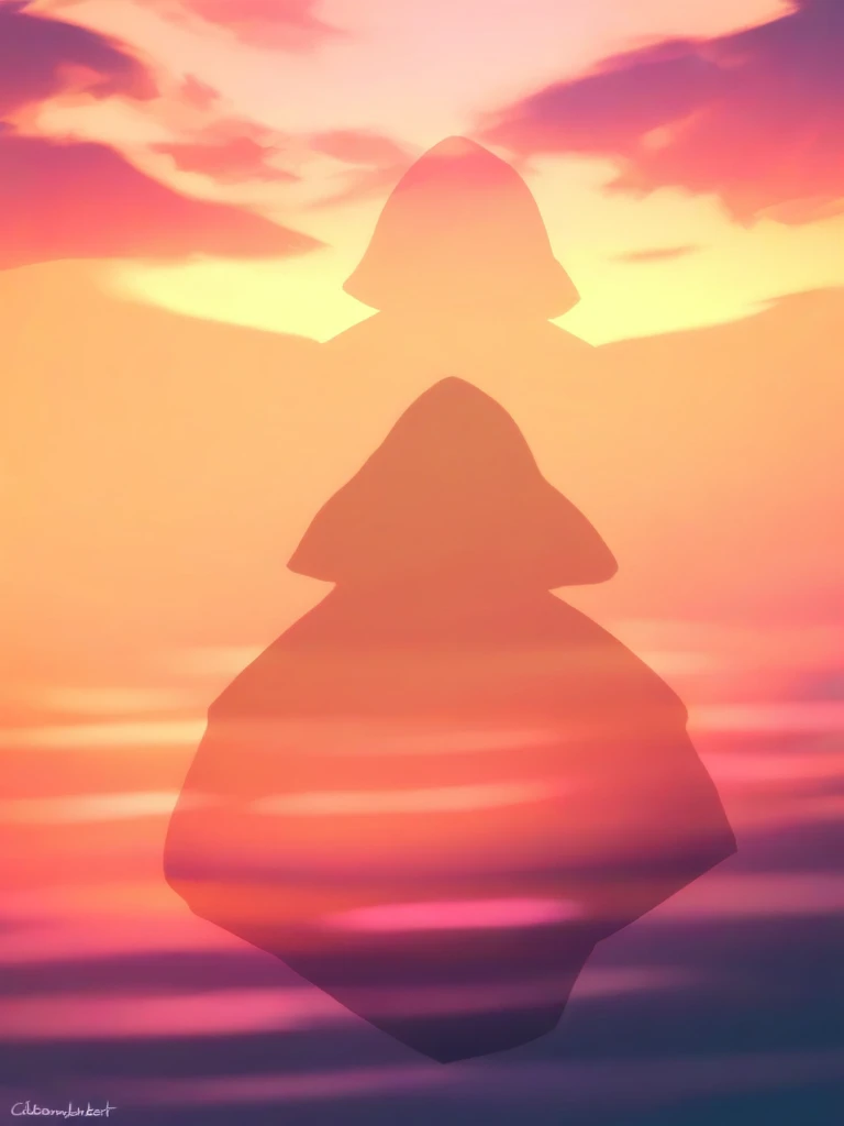high quality，8k ultra high definition，美丽的Doubleexposure，Combining the silhouette of the goddess with the sunset coast， sunset coast should be used as the bottom background，Details are integrated into the silhouette of the goddess，Clear lines，The background is a monochromatic ，Focus sharp，Doubleexposure，Created by yukisakura，Gorgeous full color