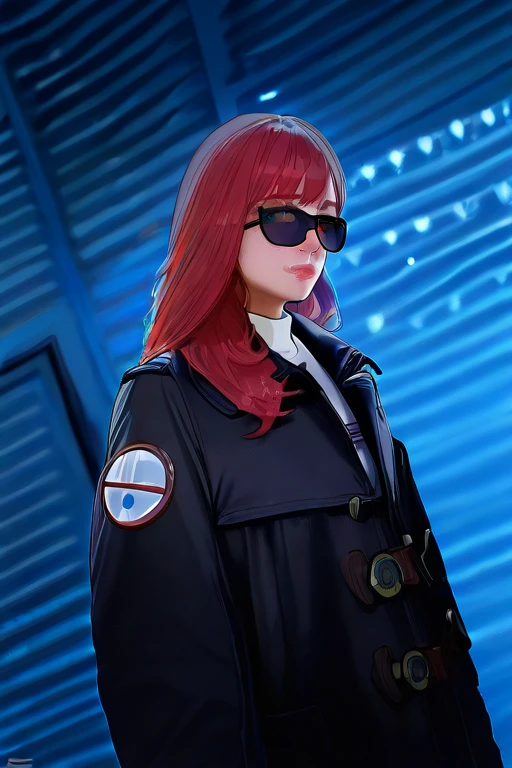 best mobile wallpaper,award - winning wallpaper,Photo photography,Front view of a cute dog,Dressed in mid-1960s space-age fashion,Side view photo,shot with Canon EOS R5,Set a strong contrast to make the subject stand out,Fluorescent blue,Wearing a very modern coat and sunglasses,It's a modern 1960s style,All clothes are one color,Beautiful background
