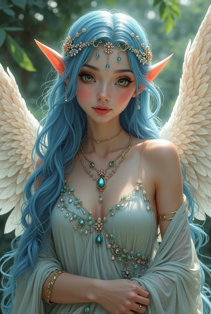 (Best quality, 4k, High-resolution, Masterpiece:1.2), Ultra-detailed, Realistic, Radiant lighting, Epoch Elves, Portraits, Fantastical colors, Fine art, Ethereal beings, Dreamlike, Whimsical creatures, Detailed facial features, Glowing eyes, Elven beauties, Ethereal glow, Mythical creatures, Harmonious composition, Dazzling colors, Stunning visual effects, Otherworldly appearance, Mesmerizing artistry,