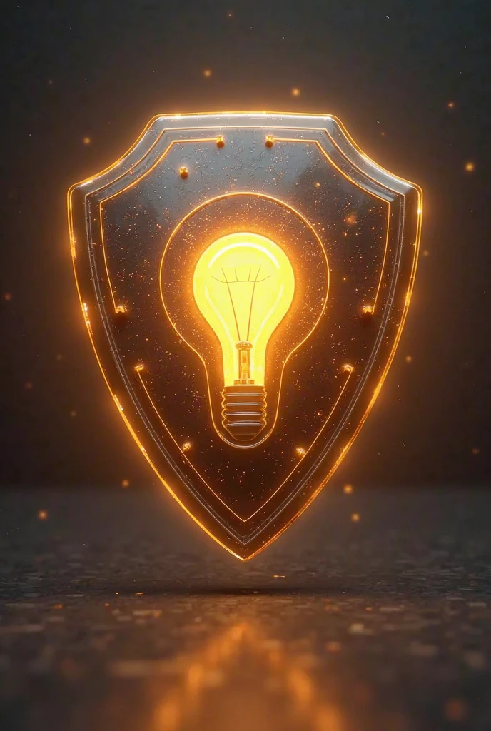 Generate a shield in the shape of a light bulb 