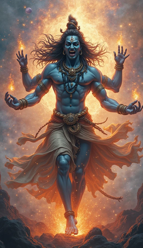 Lord Shiva walking tandav animation