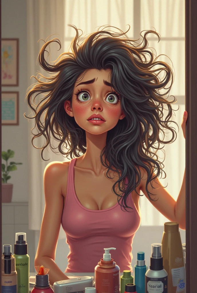 A bad hair day with a wig