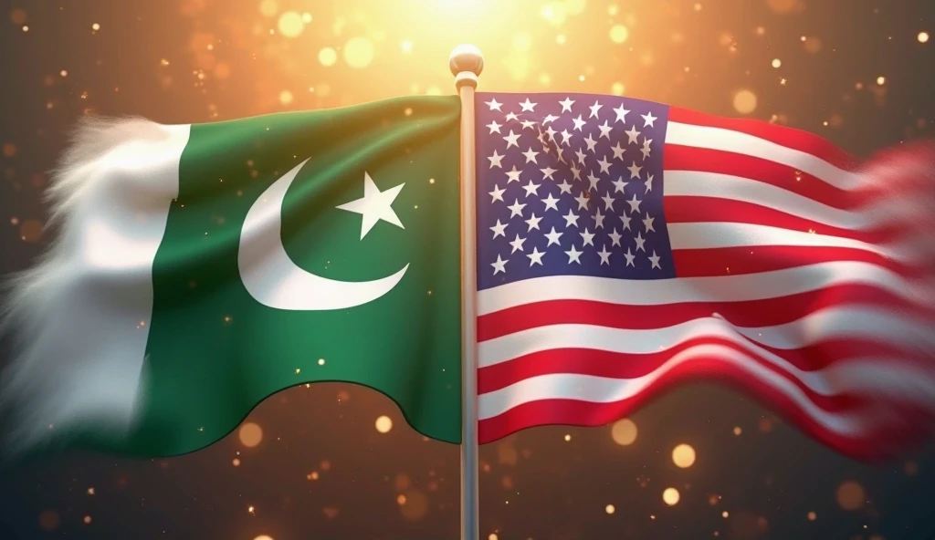 Pakistani flag as slave of Americans and celebrate independence day