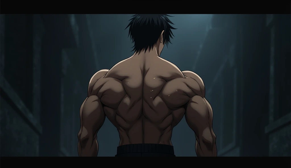 (detailed description, intense action, dark atmosphere, dramatic lighting), (gritty, urban setting), (black and white, high contrast), (sinister vibes), (emphasize muscles and physicality)