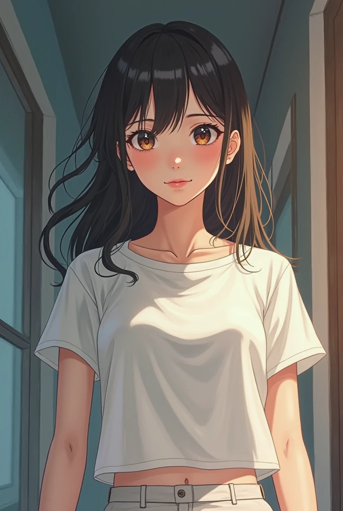 tears Plain Y-shirt a bed