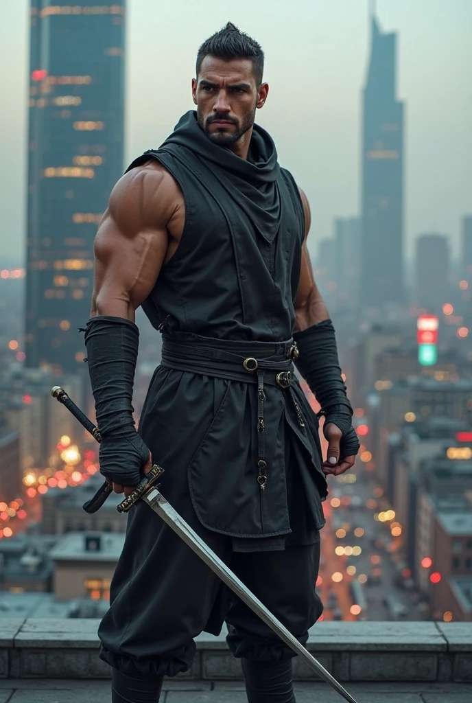 (best quality, masterpiece, high resolution: 1.2), raw photo, comic style, ninja turtles, portrait, Raphael, in the rain, on the roof of a skyscraper, stern look, pouring rain, (night), dramatic light, (intricate details)