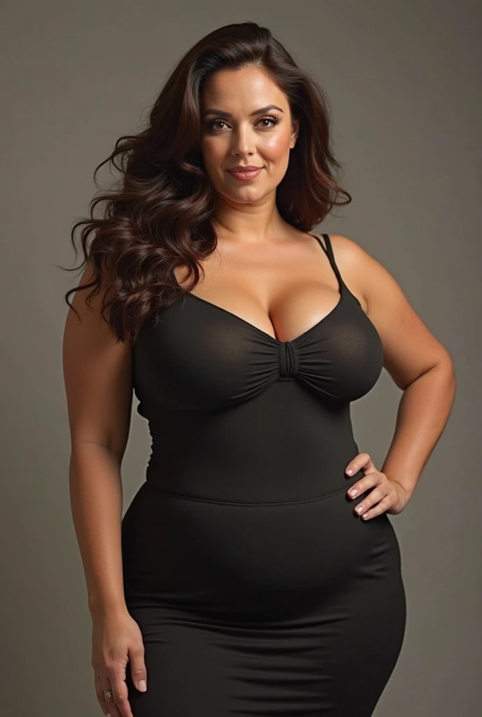 1girl, milf, curvy, tight clothing, cleavage,