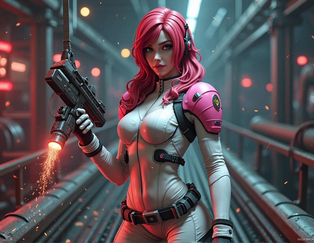 woman, solo, chef, pink hair, light pink eyes, detailed face, 
([Elizabeth Banks|Adriana Lima|Salma Hayek]:0.85),  (thepit style, uodenim style, stanleylau style, :0.9), 
masterpiece, professional, high quality, beautiful, amazing, sci-fi, ConceptArtWorld, 
chanchanko, Steve Dillon, Jean Giraud, photoshoot, 4k, realistic, detailed background, aspiring, real life,