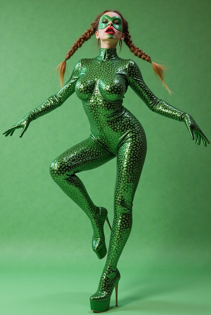 A sexy young 13-yr old european charming girl Full body detailed anatomy, perfect face details,((brown skin tone texture)) ( tomboyish military hair cut styles), (( wearing illuminating a reptile suit head band))( having a long reptile tail)(( wearing transparent illuminating reptile suit costume sexy full body detailed anatomy )), wearing illuminating transparent two piece reptile suit details on skin, wearing slimy reptile suit like skin texture body, lifting up plump pussy , wavy short illuminating silver & green gemstone hairstyles from the flow water, ((having frog suit instead of feet))( reptile ears))(reptile suit skin arms, torso, bottom, face, neck, shoulder & legs))((showing face near camera)) (accurate details of hands & fingers)) Exposed hard big errect nipples, open legs squat position, exposed pussy line, exposed panties, exposed pussyline, smiling with teeth exposed. Sparkling gray eyes, charms, face details & fucos skin tone texture, swimming under the atmosphere swamps area creating air bubles with captivating different lighting effects around the background, showing , fish, turtle, reptiles, bubbles of air for accurate background masterpiece ((with illuminating transparent gold crystal gemstone reptile suit like scales skin textured all over her body)) ((with gills))((holding illuminating a treasure spear)) full details of accessories and props))swimming with ocean current waves under the sea,( many different perspective view character profile, front view, side view, rear view, of same face & clothing girls posing angle))(( perfect details of reptile suit body and reptile feet and arms anantomy))