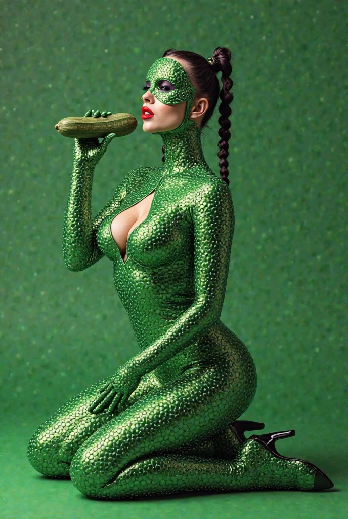 Attractive female ALIEN random sexy poses and lewd positions touching herself, green skinned sexy reptilian female reptilian alien with antenna on her head, with a sexy knock out body, large saggy tits, small tight waist, tapered hips, strong thick squishy thighs, beautiful round tear drop shaped ass, She has four toned arms, (Her face is alien and scary), Her skin is smooth, moist, and glossy with dark spots and it is different shades of green, perky sharp ears, clean lines, photoshoot, no background, sexual green skin, sexy extraterrestrial , engaged in sexual activity, she has plump juicy lips, (she masturbates), space hooker, space prostitute, space whore, alien whore, mostly nude, (long black reptile tongue licking her own nipples), kinky, playful, kink,
